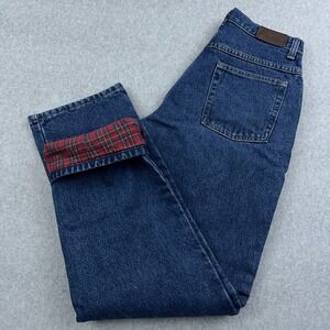 Vintage LL Bean Double L Relaxed Fit Flannel Lined Jeans Womens 8 (28x30) Mom